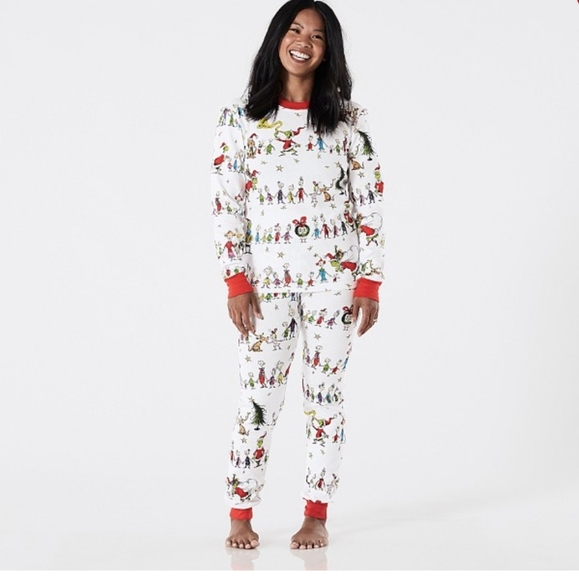 Pottery Barn kids. Adult Dr. Seuss's The Grinch  Pajama Set Size M unisex - Picture 1 of 8